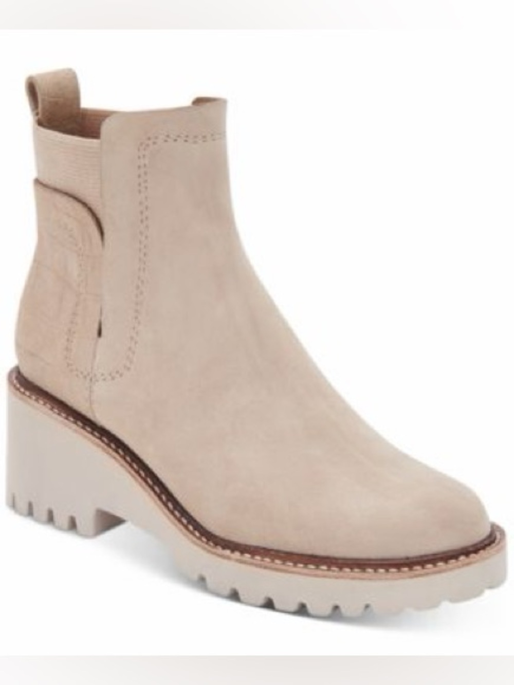 Dolce Vita Huey H20 Chelsea Lug Sole Bootie - Dune Suede